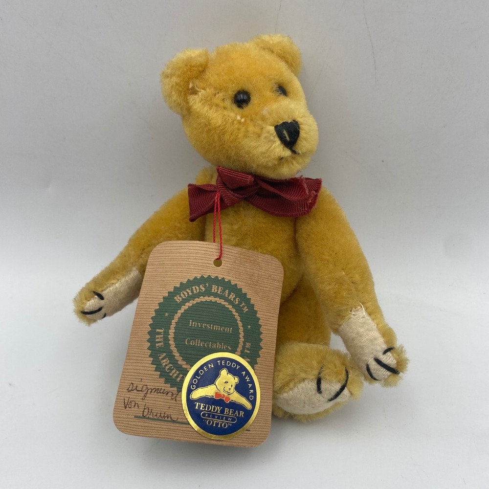 Boyds Bears Archive Collection Sigmund Von‎ Bruin 7 inch Jointed Plush 1990 Tag